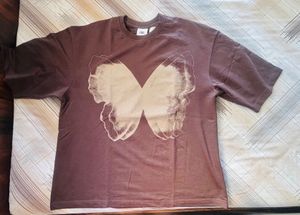 Zara Brown Butterfly Graphic Tee