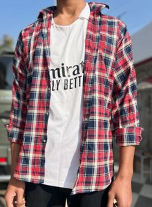 Red &amp; Blue Plaid Casual Shirt