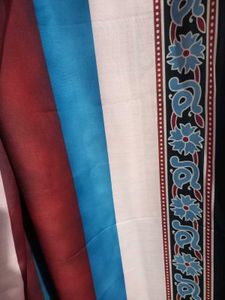 Muslin Ajrak Printed Pallu Saree