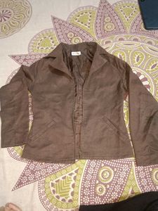 Brown Faux Suede Jacket 🧥😍