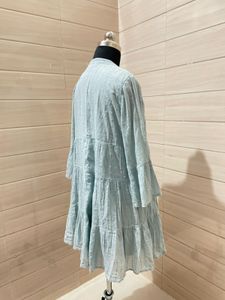 ONLY Light Blue Tiered Mini Dress