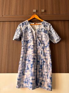 Blue Mosaic Korean Dress