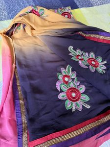 Ombre Floral Saree