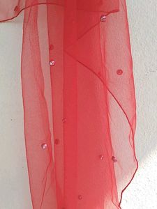 Red Beaded Dupatta