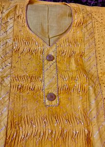 Semi Stitched Gota Patti Suit Set