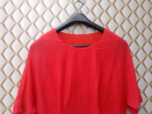 New With Tag Cute Red Korean Pullover