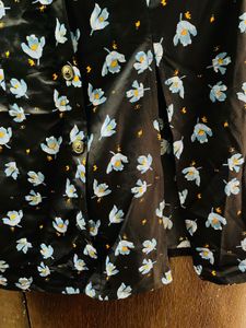 Black Floral Crepe Dress