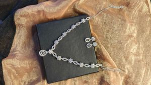 Sparkling Silver Necklace &amp; Earrings Set