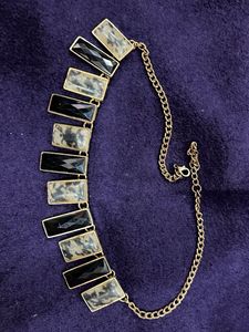 Stylish Black &amp; Gold Necklace