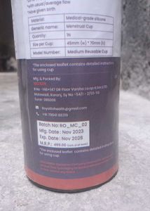 Royatto Menstrual Cup - Medium and large size bot