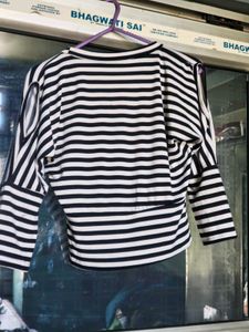 Striped Tee with Graphic Patch