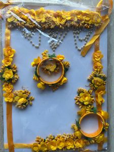 Haldi Ceremony artifical flower bridal set