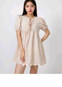Cute Puff Sleeve Mini Dress