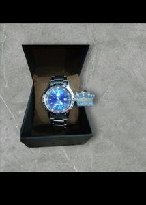 Lime Stone Free Size Silver Watch