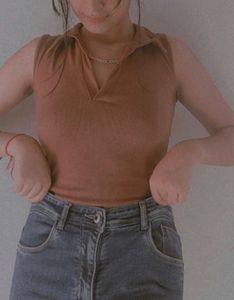 Brown Trendy Top