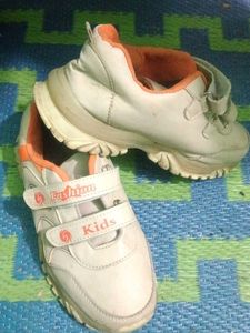 Kids White Fashion Sneakers