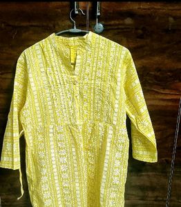 Yellow Short Kurti