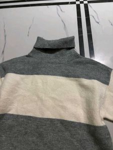 Stylish Striped Turtleneck Sweater