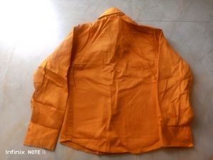 1 - 3 Yrs Boys Orange Party Casual shirt