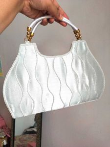 White Beaded Handbag