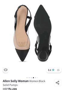 Allen Solly Women Black Solid Pumps
