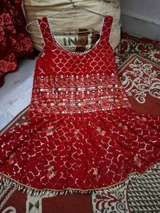 Beautiful New Peppum Pink Color Skirt Set