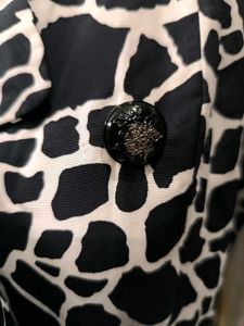 Chic Animal Print Trench Coat