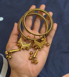 Golden Dangle Bangles