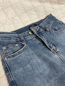 Super High Waisted Flared Denim Jeans