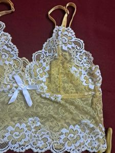 Yellow Lace Bikini Set