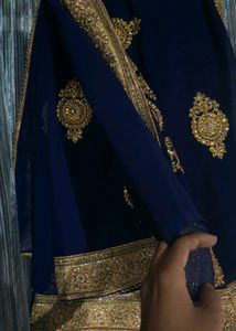 Elegant Navy Blue Saree