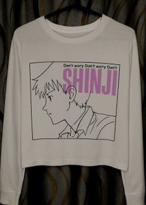 Shinji Anime Graphic Crop Top