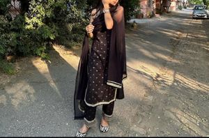 Three Peice Suit Palazzo Dupatta Set