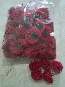 Red Artificial Flower Heads - Bulk