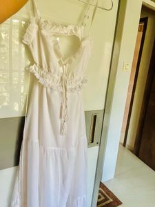 White Sundress with Cutout Detail