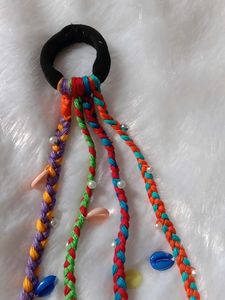 Braided Hair Tie with Shells