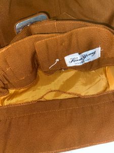Vintage Brown Belted Midi Skirt