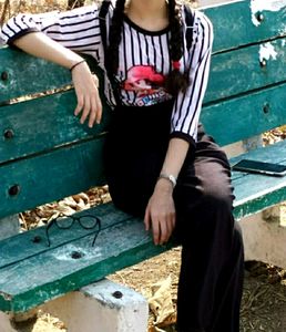 Black Strip Top