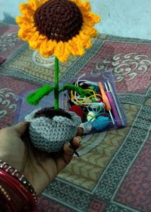 Crochet Sunflower Decor