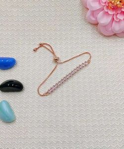 Rose Gold Adjustable Crystal Bracelet