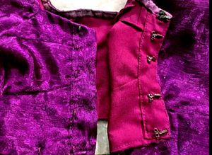 Purple Color Satin Silk Blouse