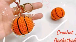 Crochet Basketball Keychain