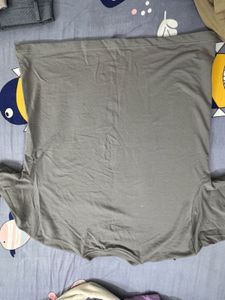 Oversized Grey Plain Tee