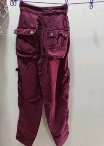 Burgundy Cargo Pants