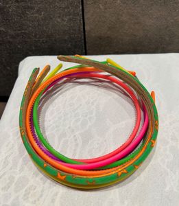 Set Of 8 Neon Hairbands