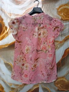 New With Tag Floral Cute Korean Buff Top