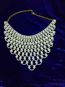 Handmade Faux Pearl Choker Necklace