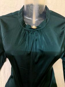Elegant Green Long Sleeve Top