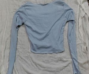 SSS Light Blue Square Neck Crop Top