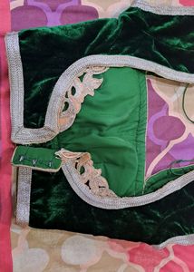 Preloved Padded Green Velvet Blouse